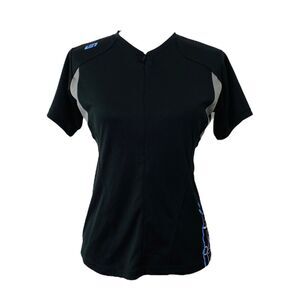 Women’s Medium Cycling Jersey Bellwether Black Short Sleeve Half Zip